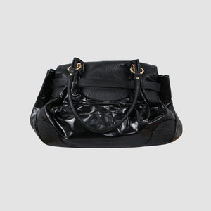 Two Tone Patent Leather Shoulder Bag