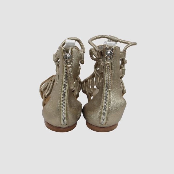 Metallic Gold Gladiator Sandals