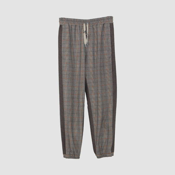 Checkered Wool Blend Pants