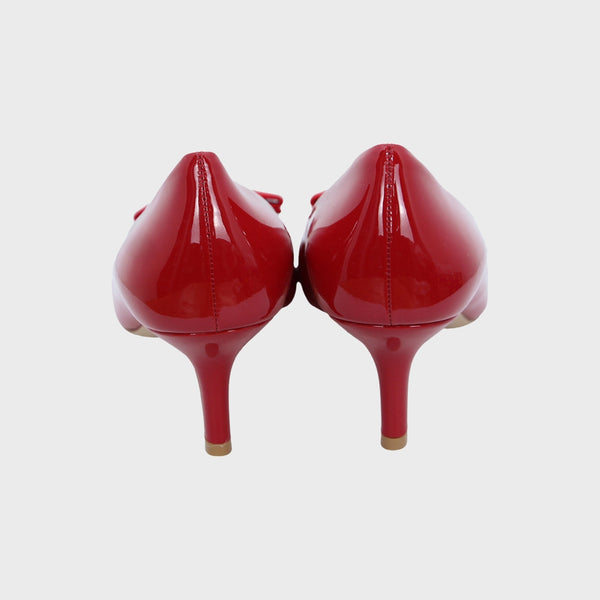 Red Vara Bow Patent Leather Pumps Shoes