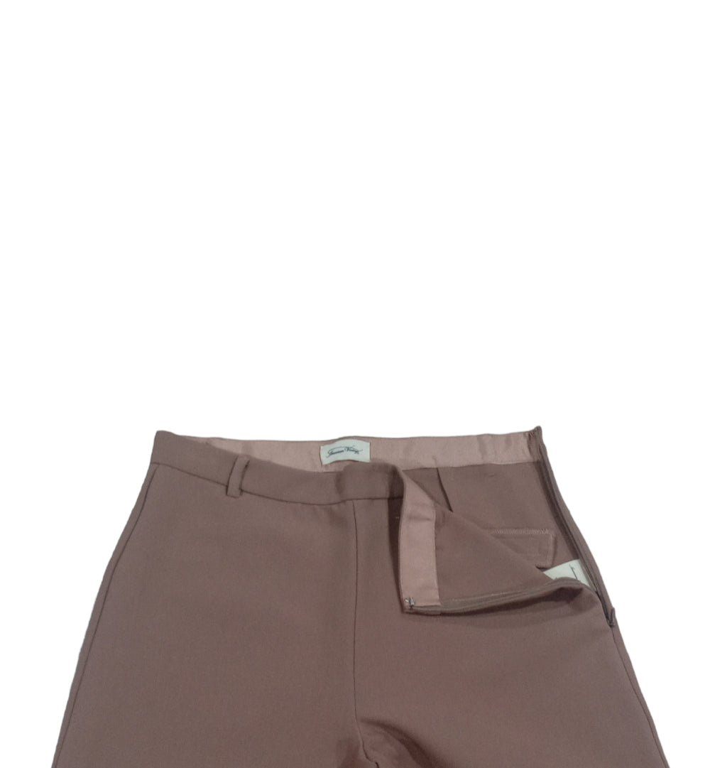Pastel Brown Straight Cut Trousers