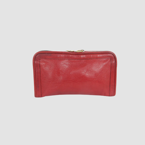 Leather Shoulder Bag with Mirror