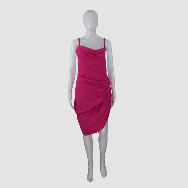 Pink Linen La Robe Strappy Dress