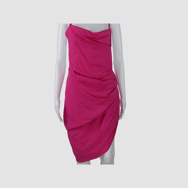 Pink Linen La Robe Strappy Dress