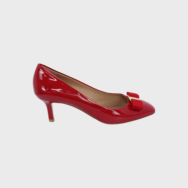 Red Vara Bow Patent Leather Pumps Shoes
