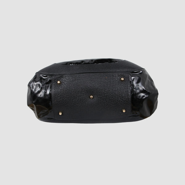 Two Tone Patent Leather Shoulder Bag