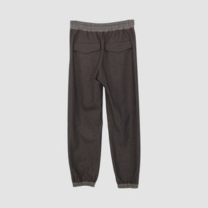 Checkered Wool Blend Pants