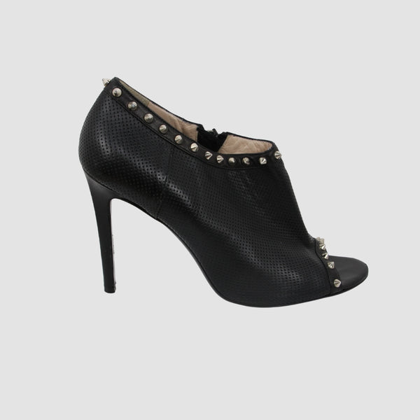 Leather Bonnie Peep Toe Pumps