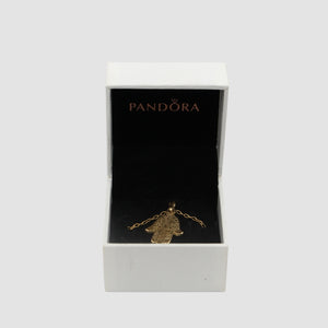 Pandora Gold Netless Necklace Charm Jewelry