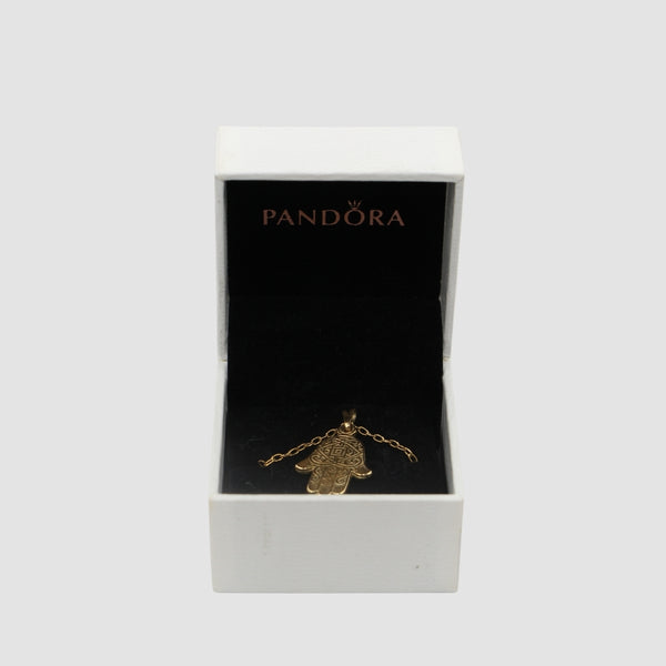 Pandora Gold Netless Necklace Charm Jewelry