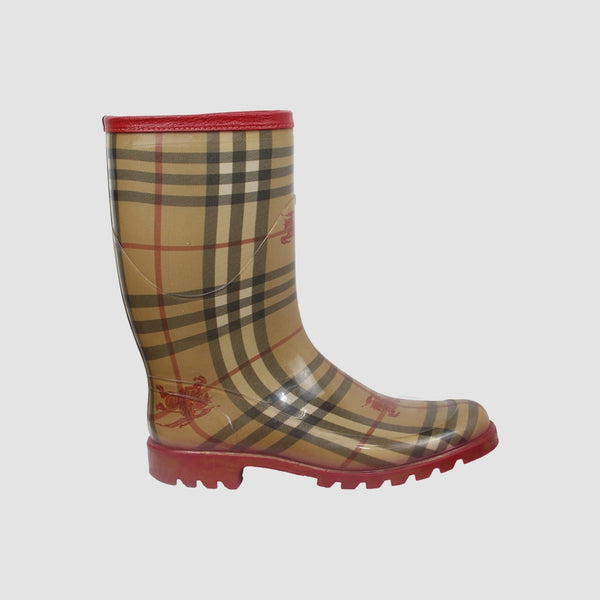 ITALY RUBBER BOOTS FLOWER PAISLEY NOVA CHECK TALL GUMMISTIEFEL SHOES