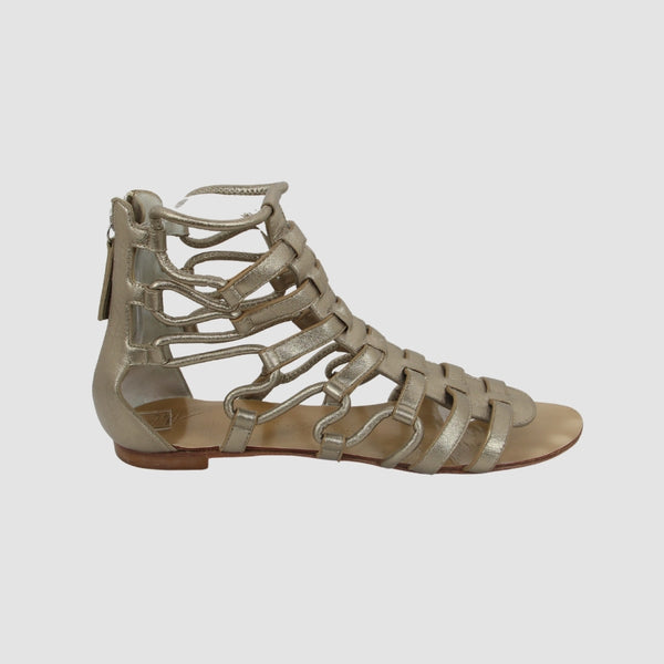 Metallic Gold Gladiator Sandals