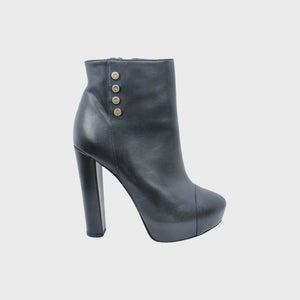 Black Leather Ankle Boots