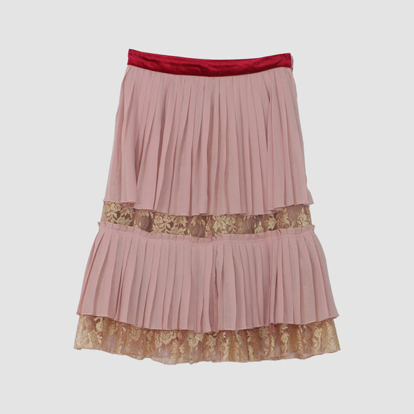 Endless Rose Pale Pink Red Waste Line Skirt