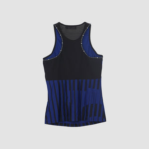 Blue Round Neck Sleeve Less Tank Type Training wear Top
