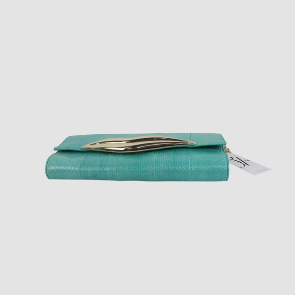 Python Leather Carolina Lips Shoulder Bag