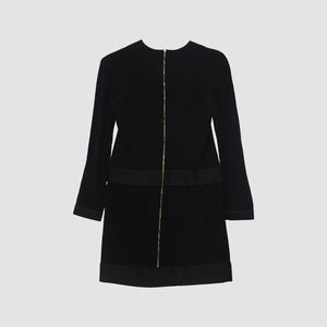 Victoria Beckham BLended Black & Red Long Sleeve Midi Dress