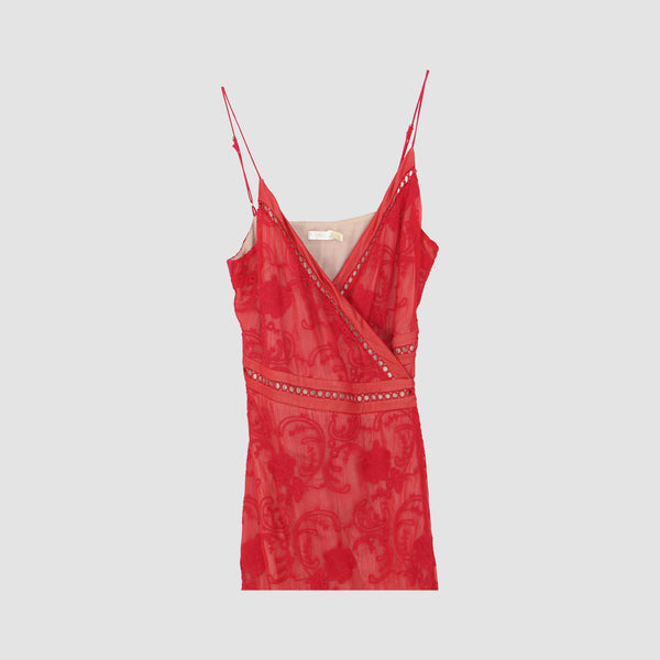 Sleeveless Wrap Mini Dress
