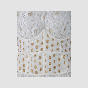 White Floral Lupita Mini Dress