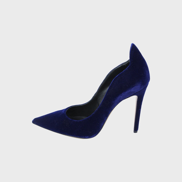 Blue Suede Pump Heels