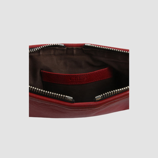 Leather Shoulder Bag with Mirror