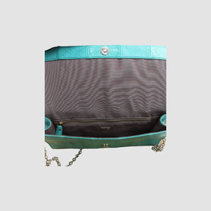 Python Leather Carolina Lips Shoulder Bag
