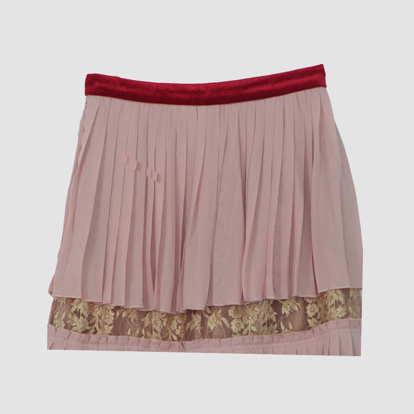 Endless Rose Pale Pink Red Waste Line Skirt