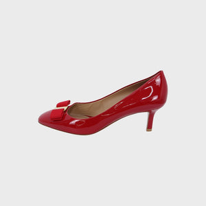 Red Vara Bow Patent Leather Pumps Shoes