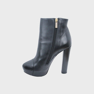 Black Leather Ankle Boots