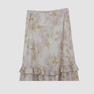 Peony Multicolor Floral Print Maxi Skirt