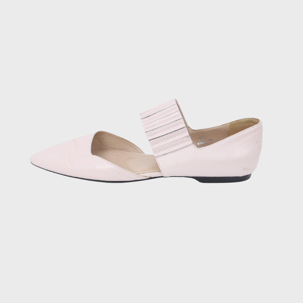 Light Pink Leather Pumps Shoes