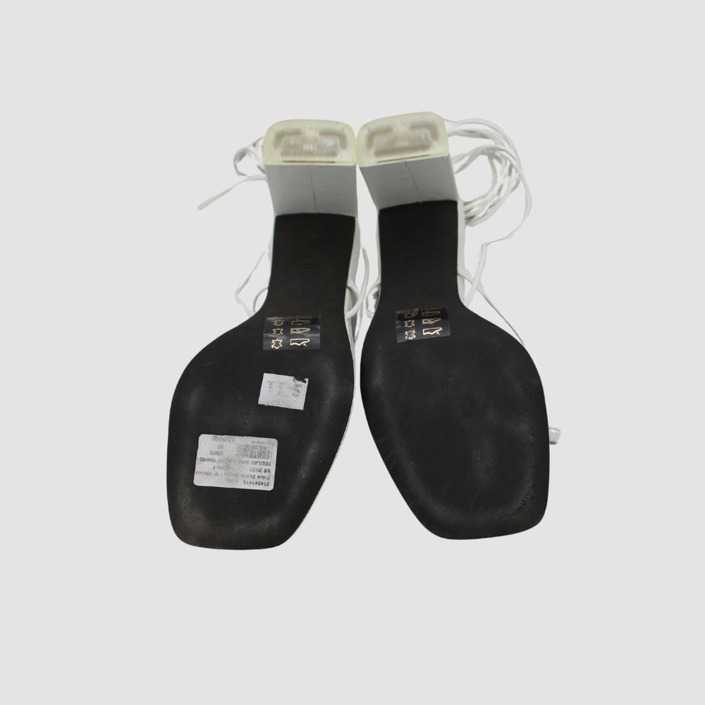 White Leather Sandals