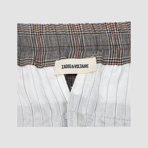 Checkered Wool Blend Pants
