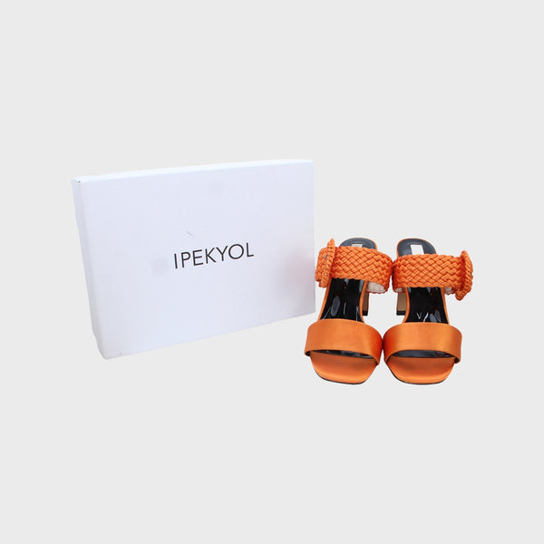 Orange High Heels Sandals