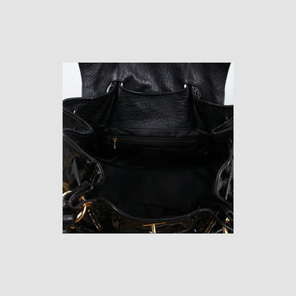 Two Tone Patent Leather Shoulder Bag