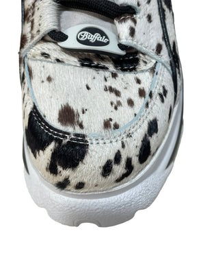 Animal Print Pony Fur Flatform Sneakers