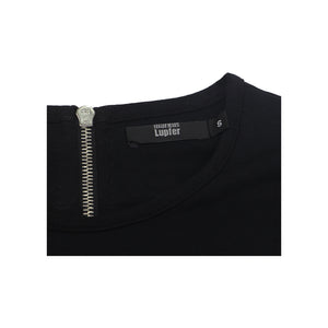 Markus Lupfer Black Short Sleeve Midi Dress