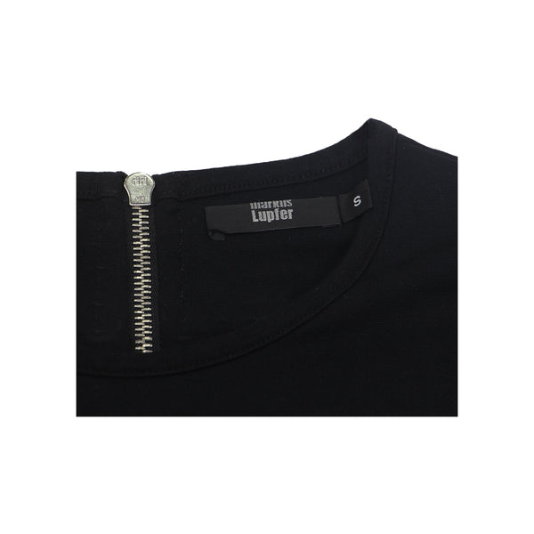 Markus Lupfer Black Short Sleeve Midi Dress
