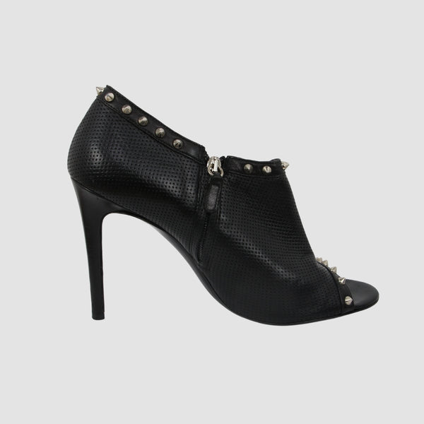 Leather Bonnie Peep Toe Pumps