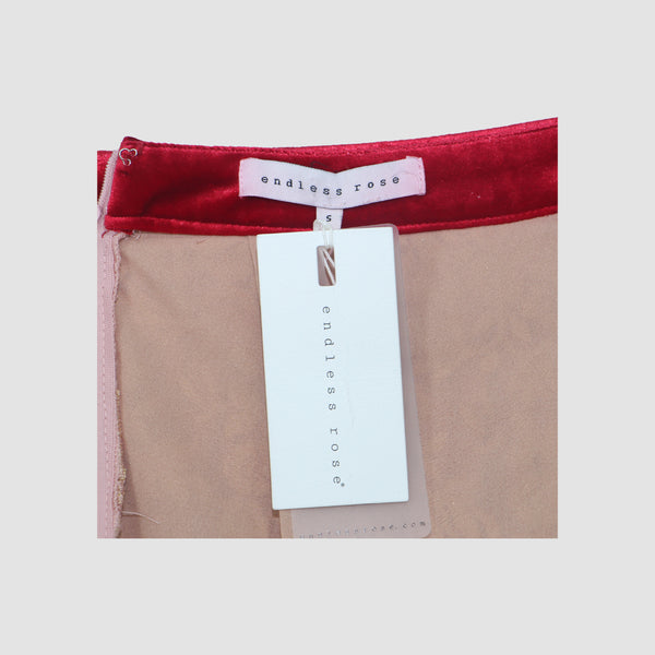 Endless Rose Pale Pink Red Waste Line Skirt