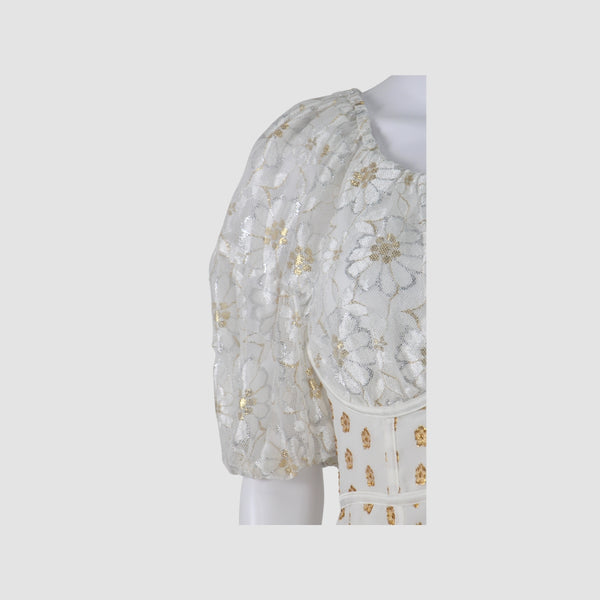 White Floral Lupita Mini Dress