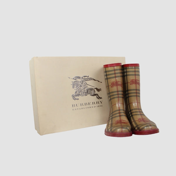 ITALY RUBBER BOOTS FLOWER PAISLEY NOVA CHECK TALL GUMMISTIEFEL SHOES