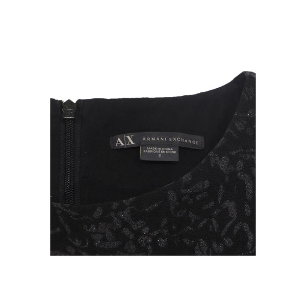 Armani Exchange Black SLeeveless Midi Dress