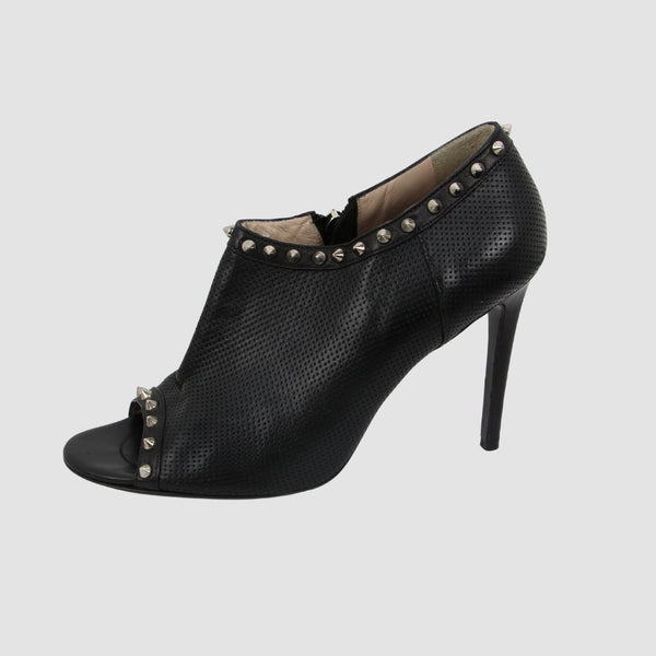 Leather Bonnie Peep Toe Pumps
