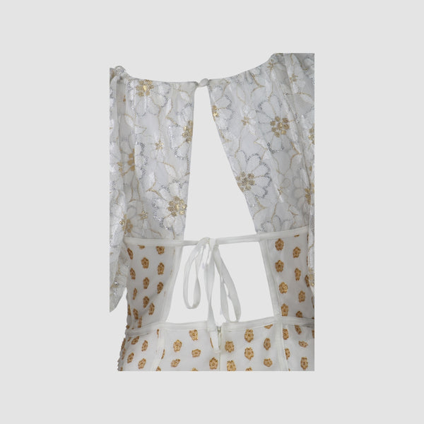 White Floral Lupita Mini Dress