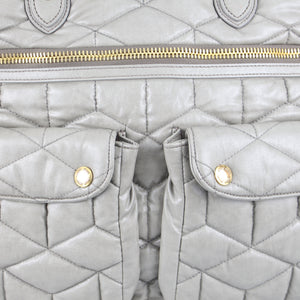 Gray Crossbody Quilting Leather Authentic Shoulder Bag